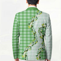 Green Hawaii Palaka Blazer Maile Pikake Honohono Orchid Lei