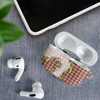 Mocha Hawaii Palaka AirPods Case Maile Pikake Honohono Orchid Lei