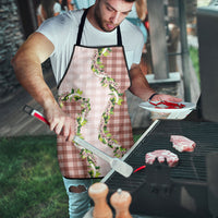 Mocha Hawaii Palaka Apron Maile Pikake Honohono Orchid Lei