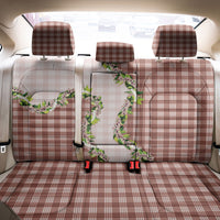 Mocha Hawaii Palaka Back Car Seat Cover Maile Pikake Honohono Orchid Lei