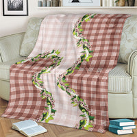 Mocha Hawaii Palaka Blanket Maile Pikake Honohono Orchid Lei