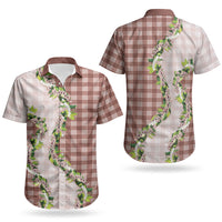 Mocha Hawaii Palaka Couples Matching Mermaid Dress and Hawaiian Shirt Maile Pikake Honohono Orchid Lei LT05 - Polynesian Pride