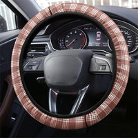 Mocha Hawaii Palaka Steering Wheel Cover Maile Pikake Honohono Orchid Lei