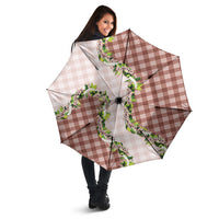 Mocha Hawaii Palaka Umbrella Maile Pikake Honohono Orchid Lei