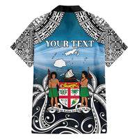 Personalised Happy 54th Fiji Day Family Matching Tank Maxi Dress and Hawaiian Shirt Forever Fiji With Tapa Tribal Pattern LT05 - Polynesian Pride