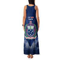 Samoa Rugby Family Matching Tank Maxi Dress and Hawaiian Shirt World Cup 2023 Coat Of Arms With Polynesian Pattern LT05 - Polynesian Pride