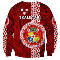 Tonga Rugby Sweatshirt World Cup 2023 Coat Of Arms Ngatu Pattern LT05 - Polynesian Pride