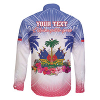 Personalised Haiti Independence Day Family Matching Short Sleeve Bodycon Dress and Hawaiian Shirt Neg Maron Polynesian Style LT05