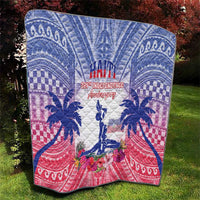 Haiti Independence Day Quilt Neg Maron Polynesian Style