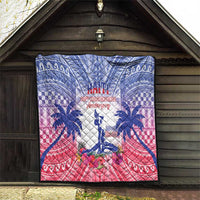 Haiti Independence Day Quilt Neg Maron Polynesian Style