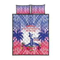 Haiti Independence Day Quilt Bed Set Neg Maron Polynesian Style