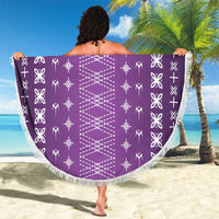 Purple Samoa Malu Tattoo Inspired Beach Blanket - Polynesian Pride