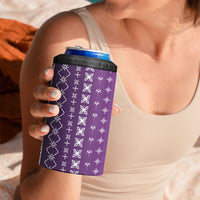 Purple Samoa Malu Tattoo Inspired 4 in 1 Can Cooler Tumbler - Polynesian Pride