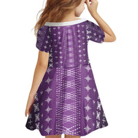 Purple Samoa Malu Tattoo Inspired Family Matching Tank Maxi Dress and Hawaiian Shirt LT05 - Polynesian Pride