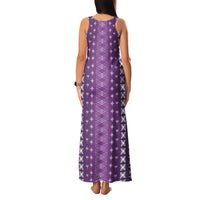 Purple Samoa Malu Tattoo Inspired Family Matching Tank Maxi Dress and Hawaiian Shirt - Polynesian Pride
