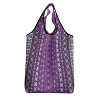 Purple Samoa Malu Tattoo Inspired Grocery Bag - Polynesian Pride