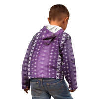 Purple Samoa Malu Tattoo Inspired Kid Hoodie - Polynesian Pride