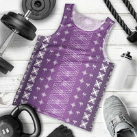 Purple Samoa Malu Tattoo Inspired Men Tank Top - Polynesian Pride