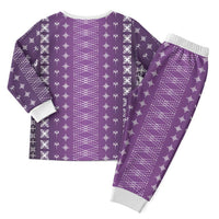 Purple Samoa Malu Tattoo Inspired Christmas Pajama Set - Polynesian Pride