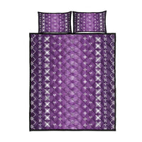 Purple Samoa Malu Tattoo Inspired Quilt Bed Set - Polynesian Pride
