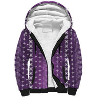 Purple Samoa Malu Tattoo Inspired Sherpa Hoodie - Polynesian Pride