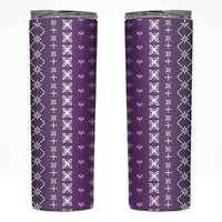 Purple Samoa Malu Tattoo Inspired Skinny Tumbler - Polynesian Pride
