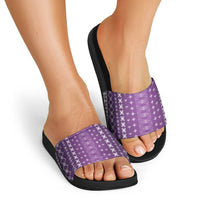 Purple Samoa Malu Tattoo Inspired Slide Sandals - Polynesian Pride