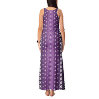 Purple Samoa Malu Tattoo Inspired Tank Maxi Dress - Polynesian Pride