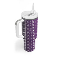 Purple Samoa Malu Tattoo Inspired Tumbler With Handle - Polynesian Pride