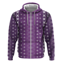 Purple Samoa Malu Tattoo Inspired Zip Hoodie LT05 Zip Hoodie Purple - Polynesian Pride