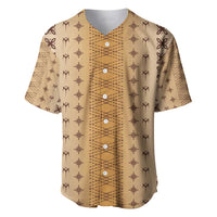 Beige Samoa Malu Tattoo Inspired Baseball Jersey - Polynesian Pride