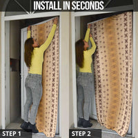 Beige Samoa Malu Tattoo Inspired Door Cover - Polynesian Pride