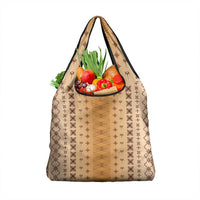 Beige Samoa Malu Tattoo Inspired Grocery Bag - Polynesian Pride