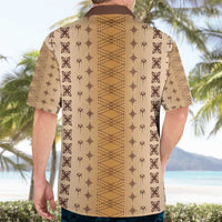 Beige Samoa Malu Tattoo Inspired Hawaiian Shirt - Polynesian Pride