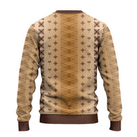 Beige Samoa Malu Tattoo Inspired Ugly Christmas Sweater - Polynesian Pride