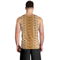 Beige Samoa Malu Tattoo Inspired Men Tank Top - Polynesian Pride