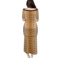 Beige Samoa Malu Tattoo Inspired Puletasi - Polynesian Pride