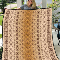 Beige Samoa Malu Tattoo Inspired Quilt LT05 Beige - Polynesian Pride