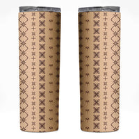 Beige Samoa Malu Tattoo Inspired Skinny Tumbler - Polynesian Pride