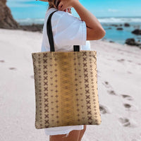 Beige Samoa Malu Tattoo Inspired Tote Bag - Polynesian Pride
