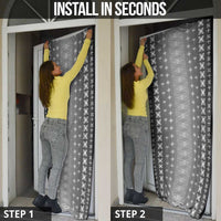 Black Samoa Malu Tattoo Inspired Door Cover - Polynesian Pride