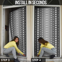 Black Samoa Malu Tattoo Inspired Door Cover - Polynesian Pride