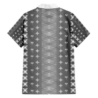 Black Samoa Malu Tattoo Inspired Family Matching Off Shoulder Maxi Dress and Hawaiian Shirt LT05 - Polynesian Pride