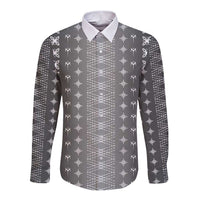 Black Samoa Malu Tattoo Inspired Long Sleeve Button Shirt LT05 Unisex Black - Polynesian Pride