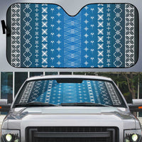 Blue Samoa Malu Tattoo Inspired Auto Sun Shade - Polynesian Pride