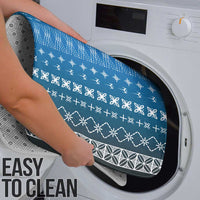 Blue Samoa Malu Tattoo Inspired Bathroom Set - Polynesian Pride