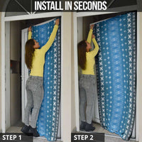 Blue Samoa Malu Tattoo Inspired Door Cover - Polynesian Pride