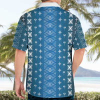 Blue Samoa Malu Tattoo Inspired Hawaiian Shirt LT05 - Polynesian Pride