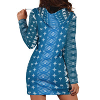 Blue Samoa Malu Tattoo Inspired Hoodie Dress - Polynesian Pride