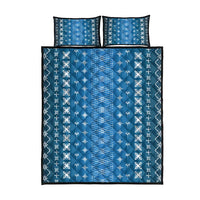 Blue Samoa Malu Tattoo Inspired Quilt Bed Set - Polynesian Pride